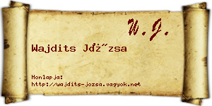 Wajdits Józsa névjegykártya
